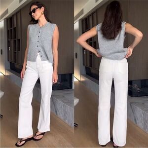 Dissh Alexa High Rise Baggy Straight Jeans Off White